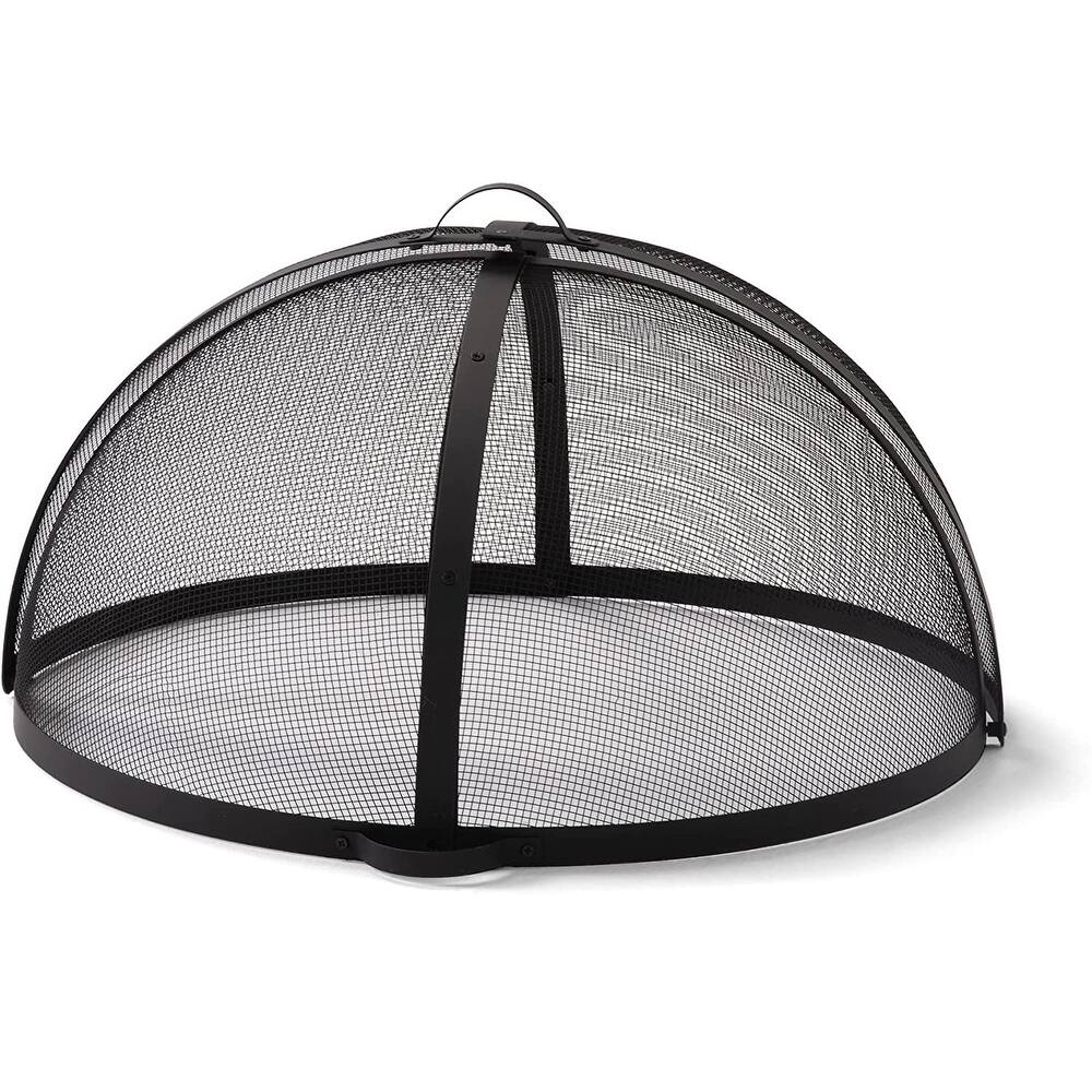 Outdoor EasyOpening Fire Pit Spark Screen, 30,35,40 Inch Round for