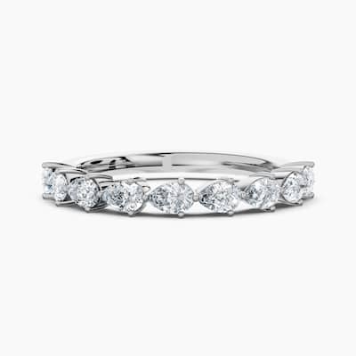 Auriya 14k Gold Pear East-West Lab Grown Diamond Half Eternity Band 0.90 - 3.00 ct. tw. (F-G, VS)