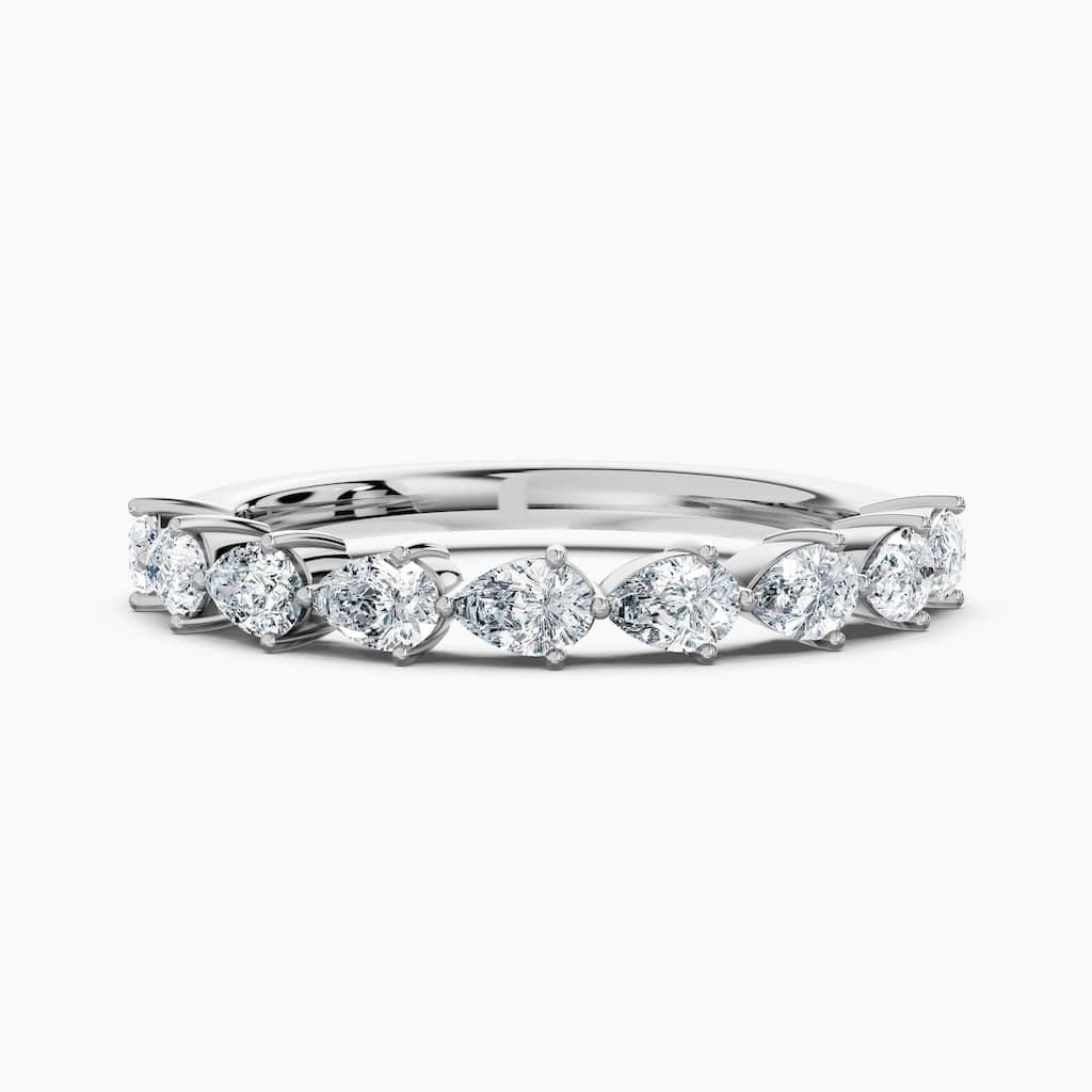 Auriya 14k Gold Pear East-West Lab Grown Diamond Half Eternity Band 0.90 - 3.00 ct. tw. (F-G, VS)
