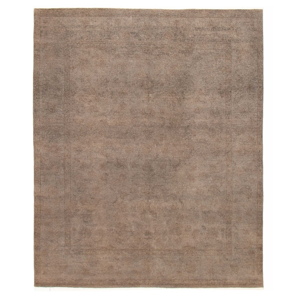ECARPETGALLERY Hand-knotted Vibrance Grey Wool Rug - 7'11 x 9'7