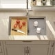 preview thumbnail 6 of 19, Lordear 28" Quartz Composite Undermount Workstation Single Bowl Kitchen Sink with Accessories