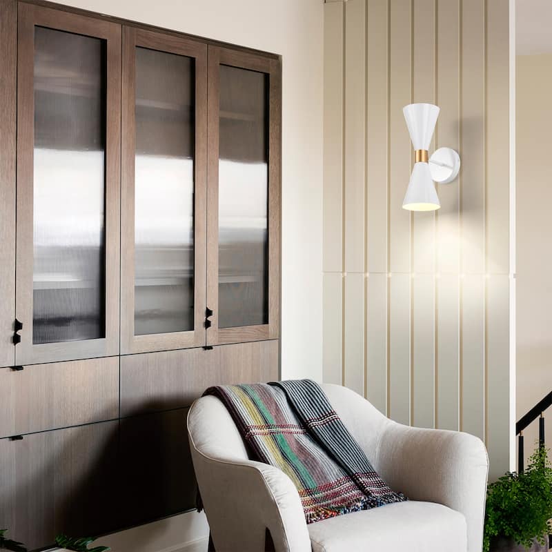 Smithy 7 Inch Matte Finish Adjustable Arm Wall Sconces (Color Optional)