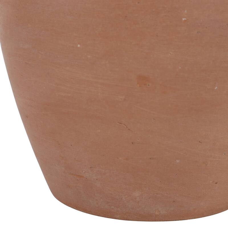 Decorative Round Pottery Vase - Rustic Boho Flower Vase