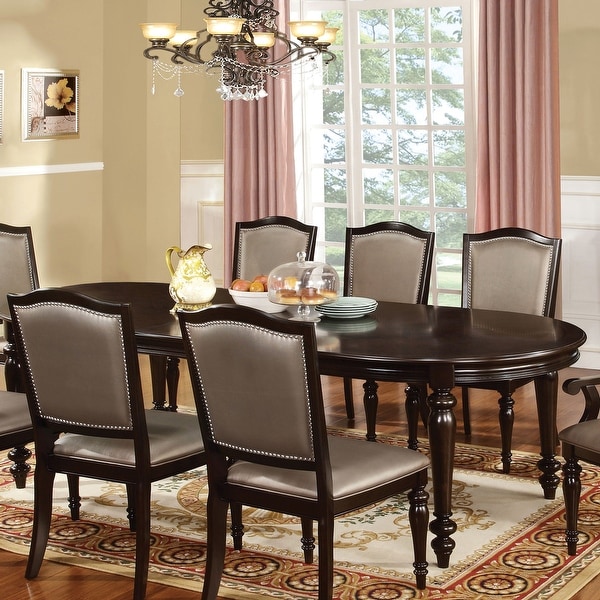 Furniture of America Harllington Walnut 98-inch Expandable Dining Table. Opens flyout.