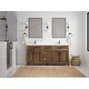 preview thumbnail 25 of 48, Willow Collections 72 x 22 Santa Monica Teak Double Bowl Sink Bathroom Vanity in Distressed Graywashed with Countertop