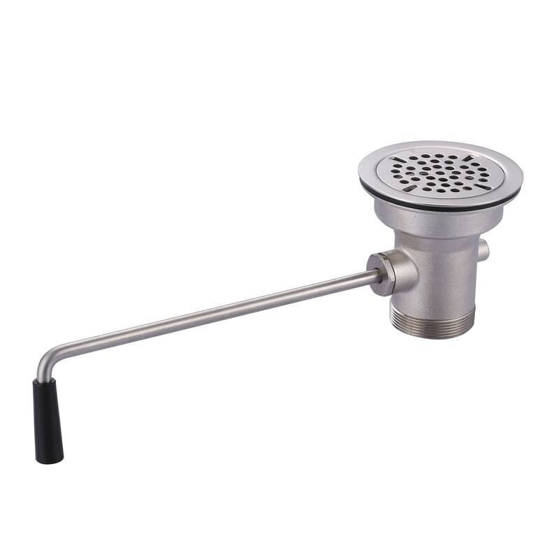WOWOW 3-1/2 in. Sink Opening Waste Drain Valve - Without Overflow - Twist Handle