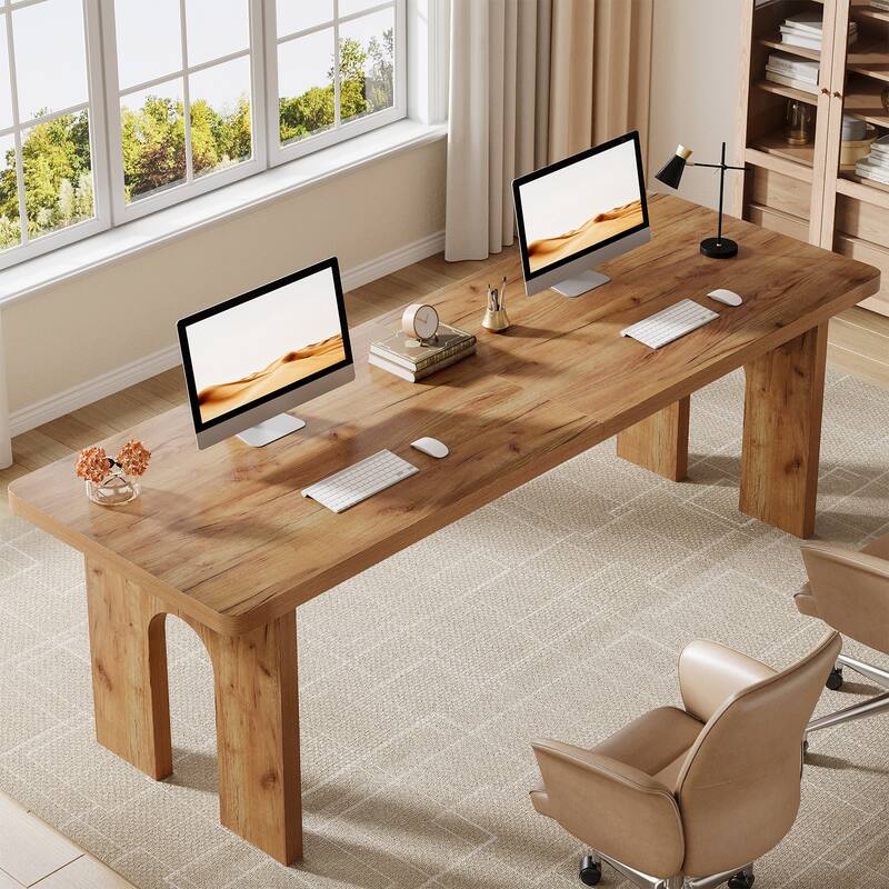 78.7" Extra Long Home Office Desk, Two-Person Desk Computer Desk
