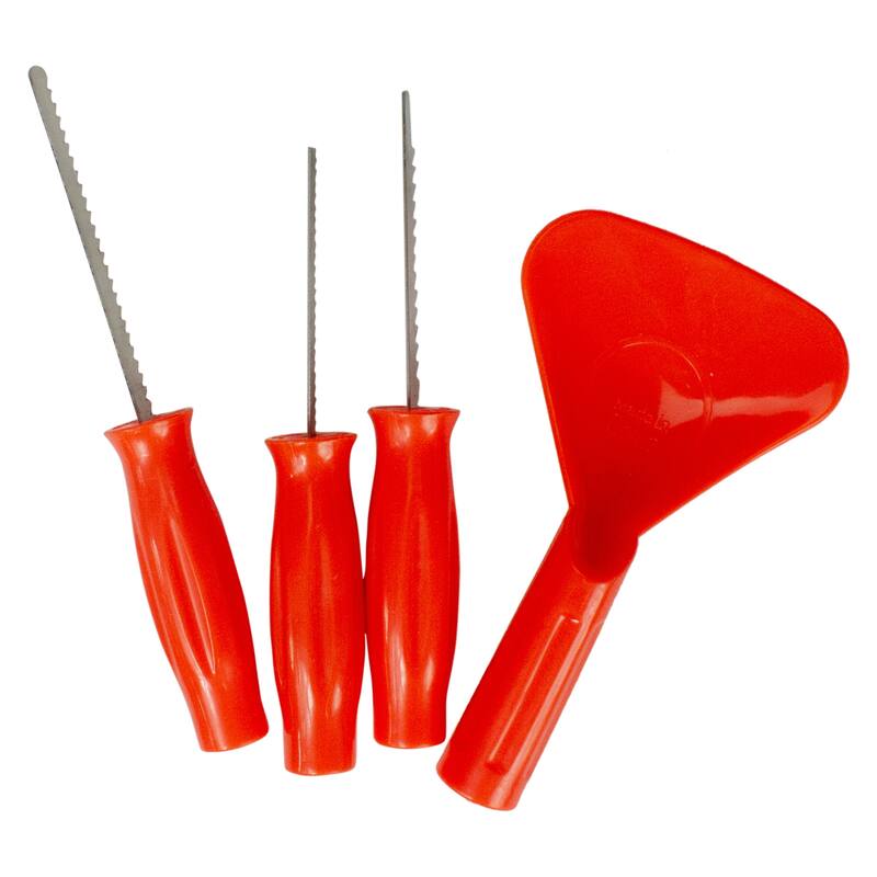 Halloween Pumpkin Carving Kit with Stencils - 4-Piece
