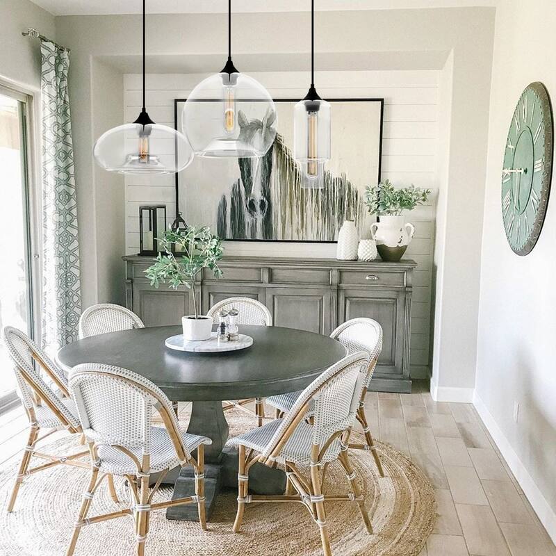 3-Light Black Orb Pendant Light Linear Cluster Clear Glass Globe Bubble Chandelier - 27.5 in. W x 78.8 in. H