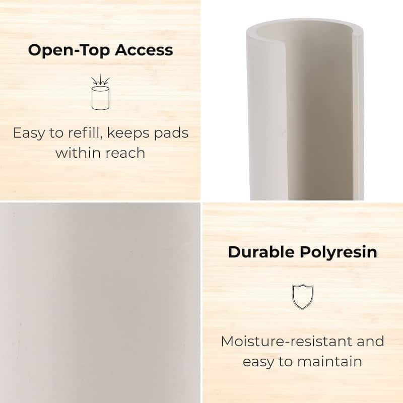 Minimalist Cotton Pad Holder - 2.75" L x2.75" W x 7" H