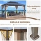 preview thumbnail 114 of 133, EROMMY Hardtop Gazebo,Outdoor Pergola with Double Roof & Netting & Curtains,Heavy Duty Canopy for Patio, Backyard, Pool party