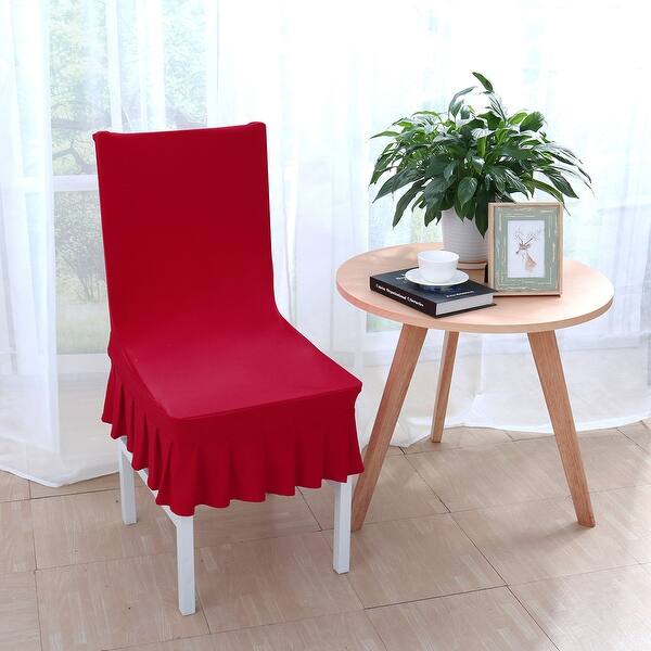 Shop Stretchy Thicken Plush Short Dining Room Chair Covers Seat