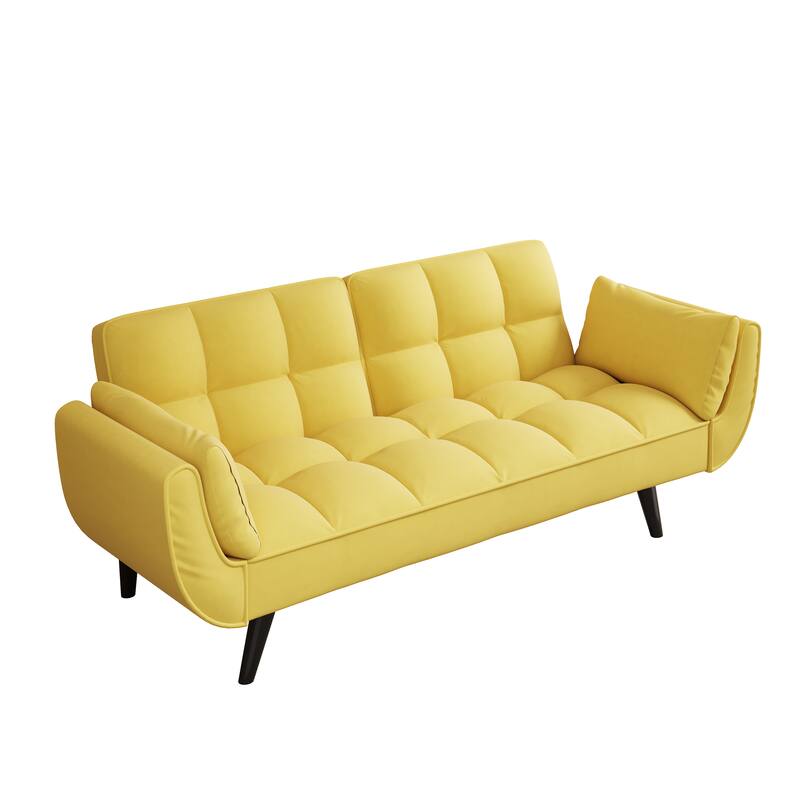 Multifunctional Sponge Upholstered Sofa Bed with Adjustable Backrest