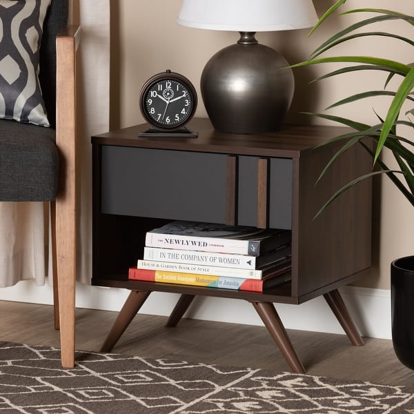 Shop Naoki Modern And Contemporary 1 Drawer Nightstand Overstock