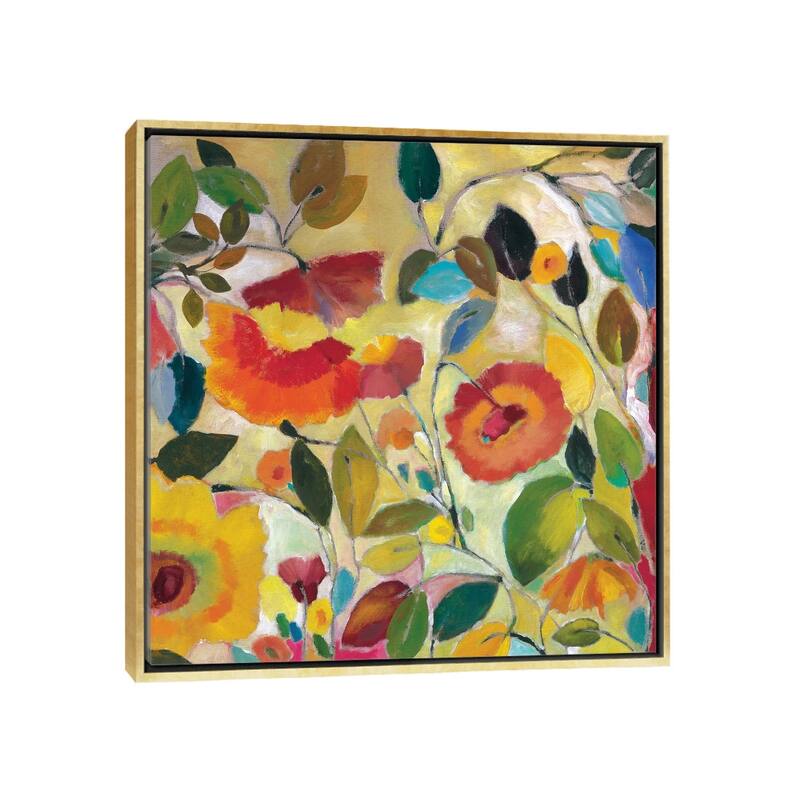 iCanvas "Garden Fantasie" by Kim Parker Framed Canvas Print - Gold - 18x18