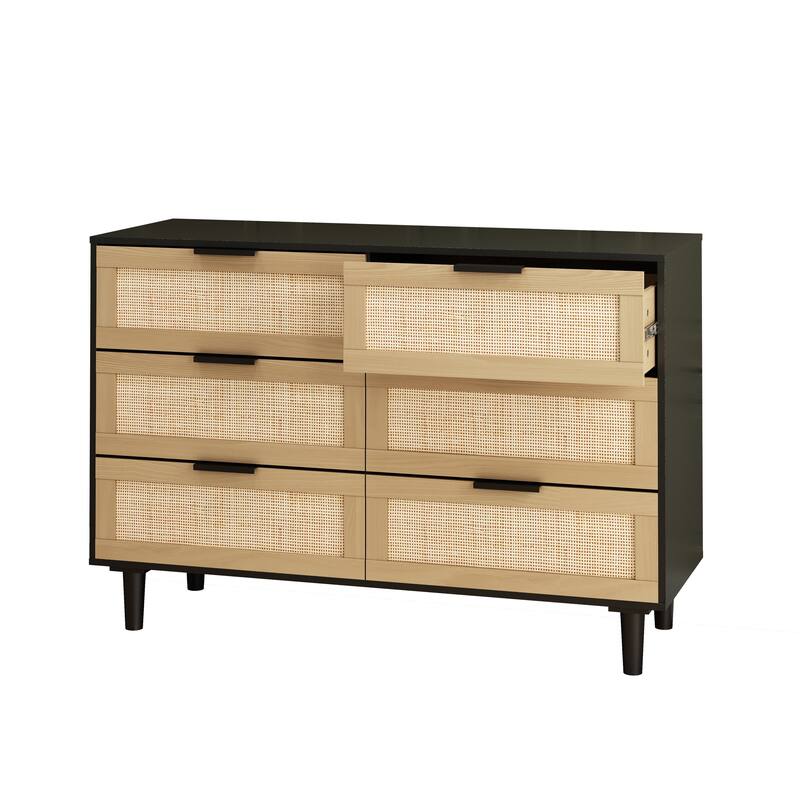 6 drawers Rattan dresser Rattan Drawer