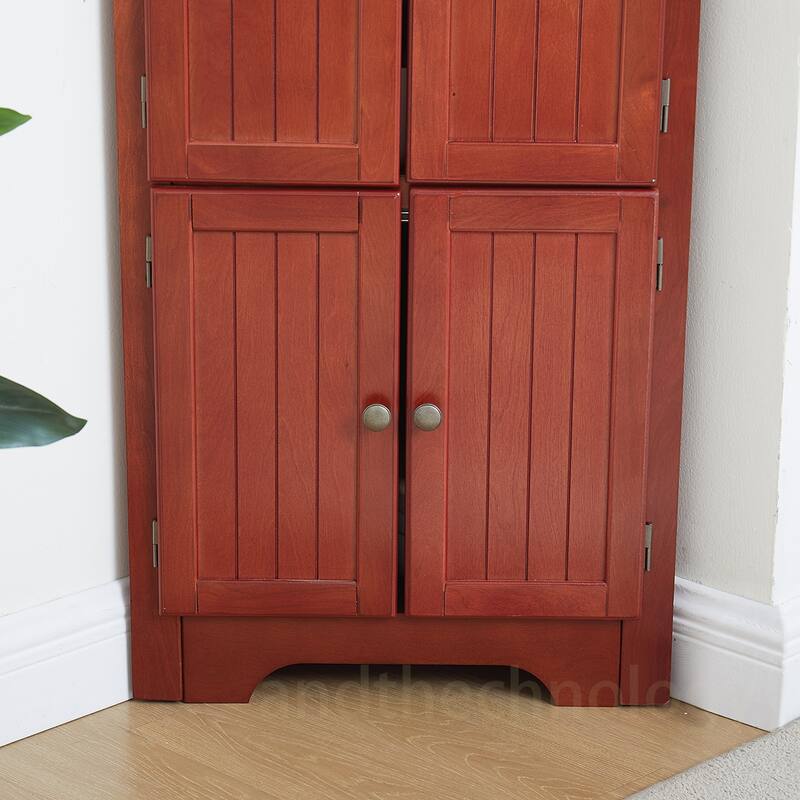 4-Tier Corner Tall Storage Cabinet