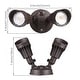preview thumbnail 5 of 13, 20W Dual-Head Dusk to Dawn Outdoor Security Light, White/Bronze