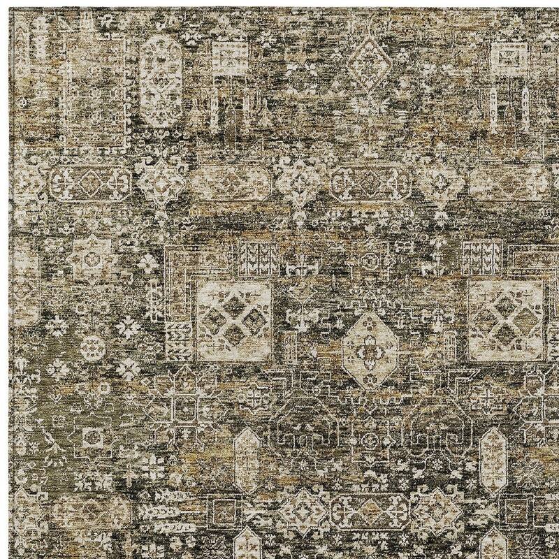 HomeRoots Oriental Transitional Rectangle Outdoor Rug