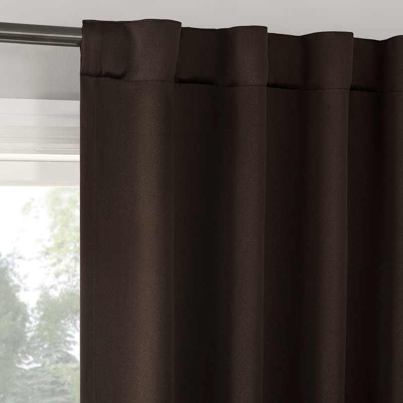 Sun Zero Aria 2-pack Magnetic Closure Theater Grade Total Blackout Back Tab 2-Piece Curtain Panel Pair