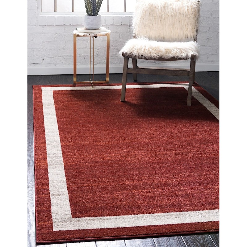 Contemporary Weby Collection Area Rug - 2'2"x3' - Terracotta