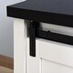 preview thumbnail 6 of 7, Wooden Storage TV Cabinet with 2 Barn Doors, TV Stand White