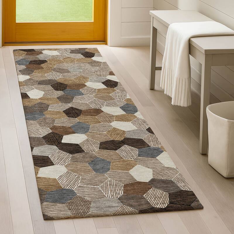 Machine Washable Indoor/ Outdoor Modern Loyd Chantille Rug