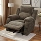 preview thumbnail 14 of 37, Chenille Manual Recliner with 3-Position Adjustable Backrest, Soft Foam Seat, Durable Frame, 330LB Weight Support Brown