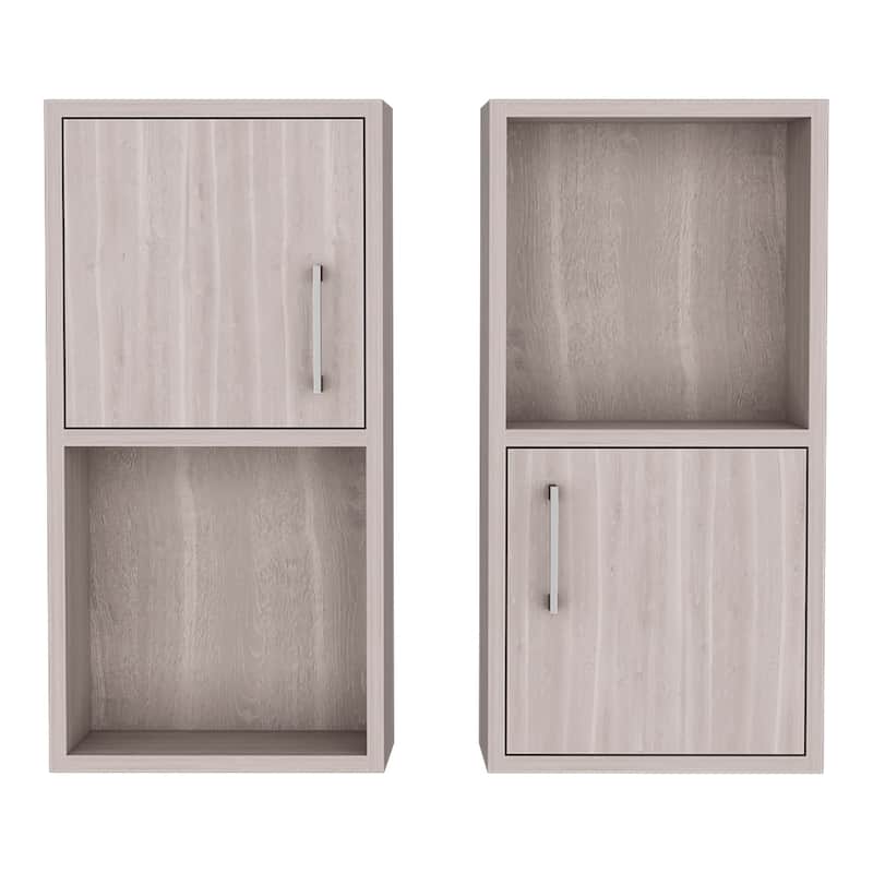 Florence Wall-Mounted Medicine Cabinet - 23.7" H, 11.8" W, White Finish, Contemporary Bathroom Storage - 11.8X6.2 in - Multicolor + Engineered Wood