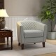 preview thumbnail 18 of 90, Axia Barrel PU Leather Accent Chair with Nailhead Trim