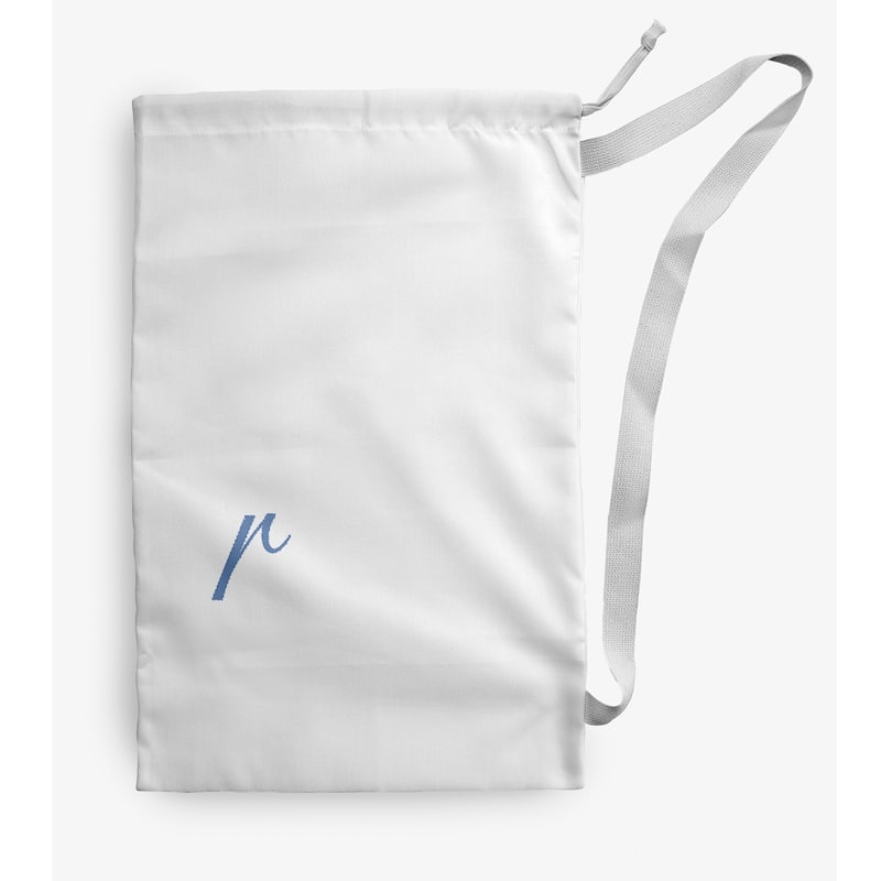 Modern Monogram Laundry Bag - 18" x 29" - White/Light Blue