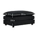 preview thumbnail 55 of 162, Cloud Chenille Upholstered Modular Sectional Sofa with DIY Combination Design Black Ottoman