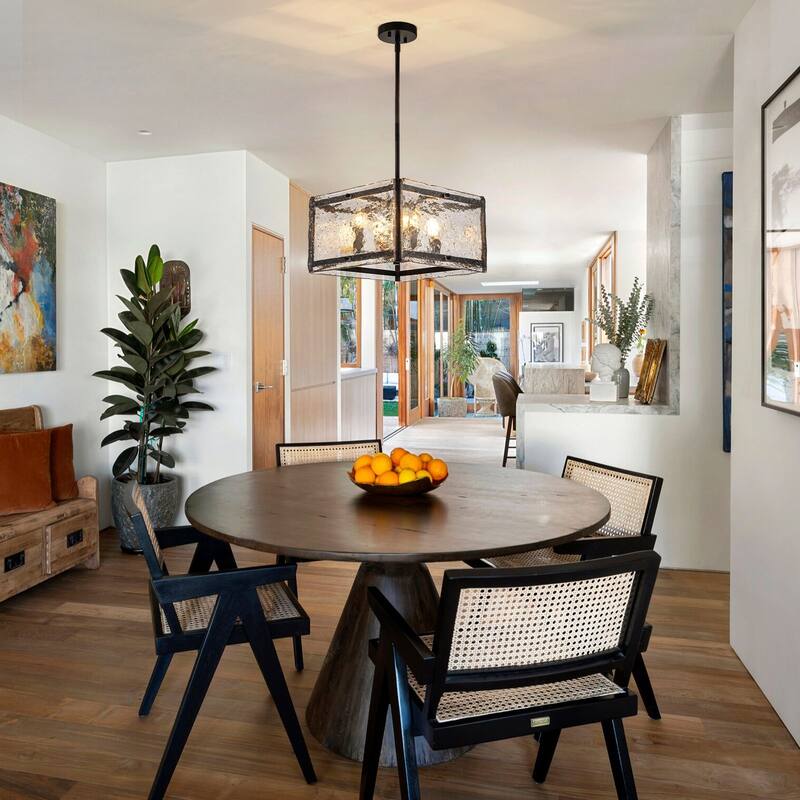 Modern Ripple Glass Chandelier for Kitchen Island