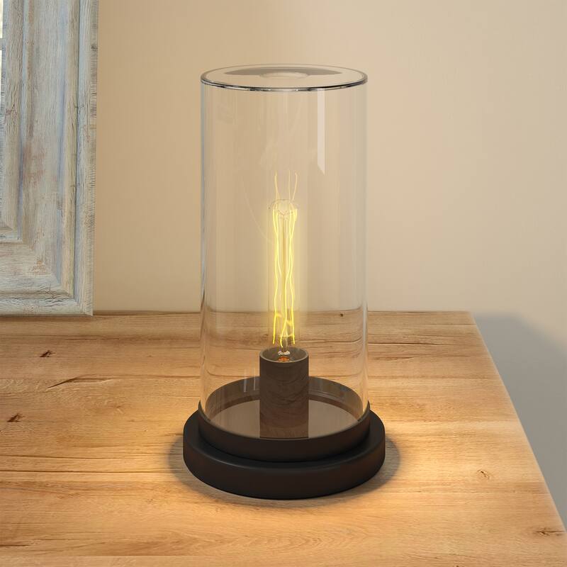 Perabo 13" Tall Uplight Mini Lamp with Glass Shade - 7" Wide