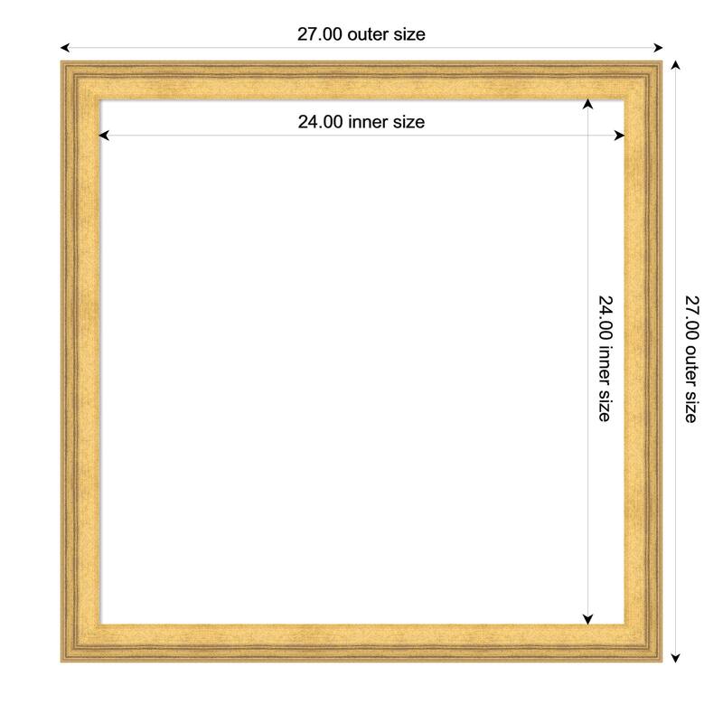 Owen Gold Framed Dry Erase Magnetic Board - 27 x 27 in