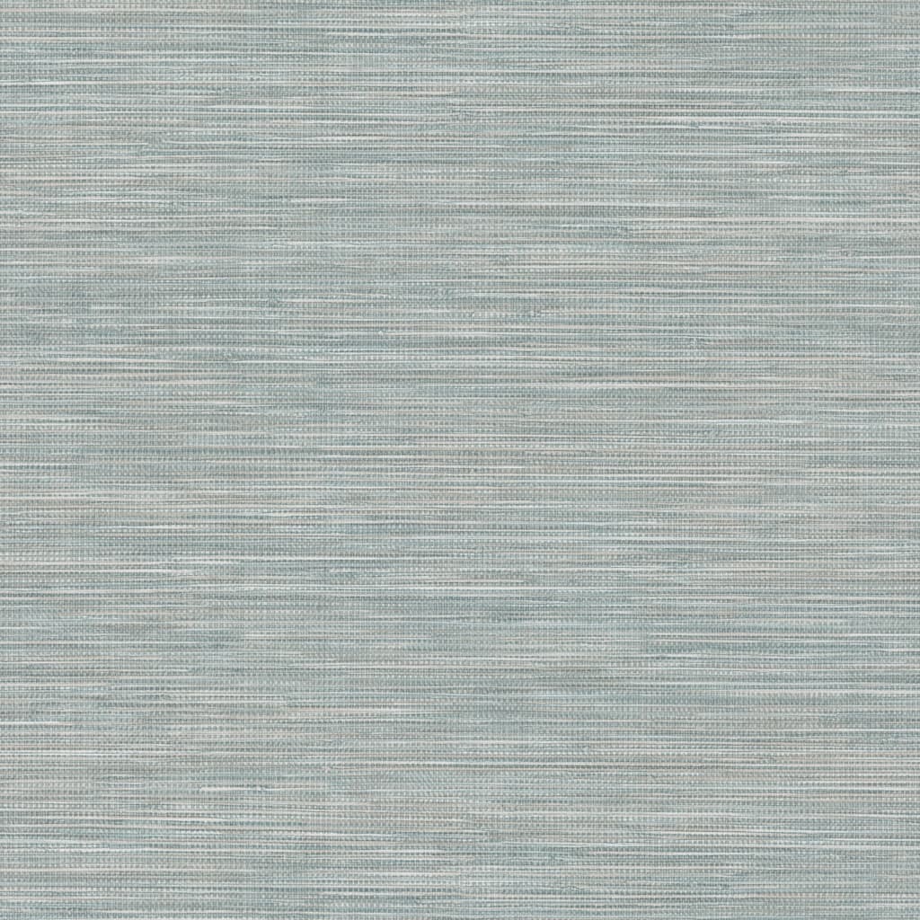 Winn Aqua Faux Grasscloth Wallpaper