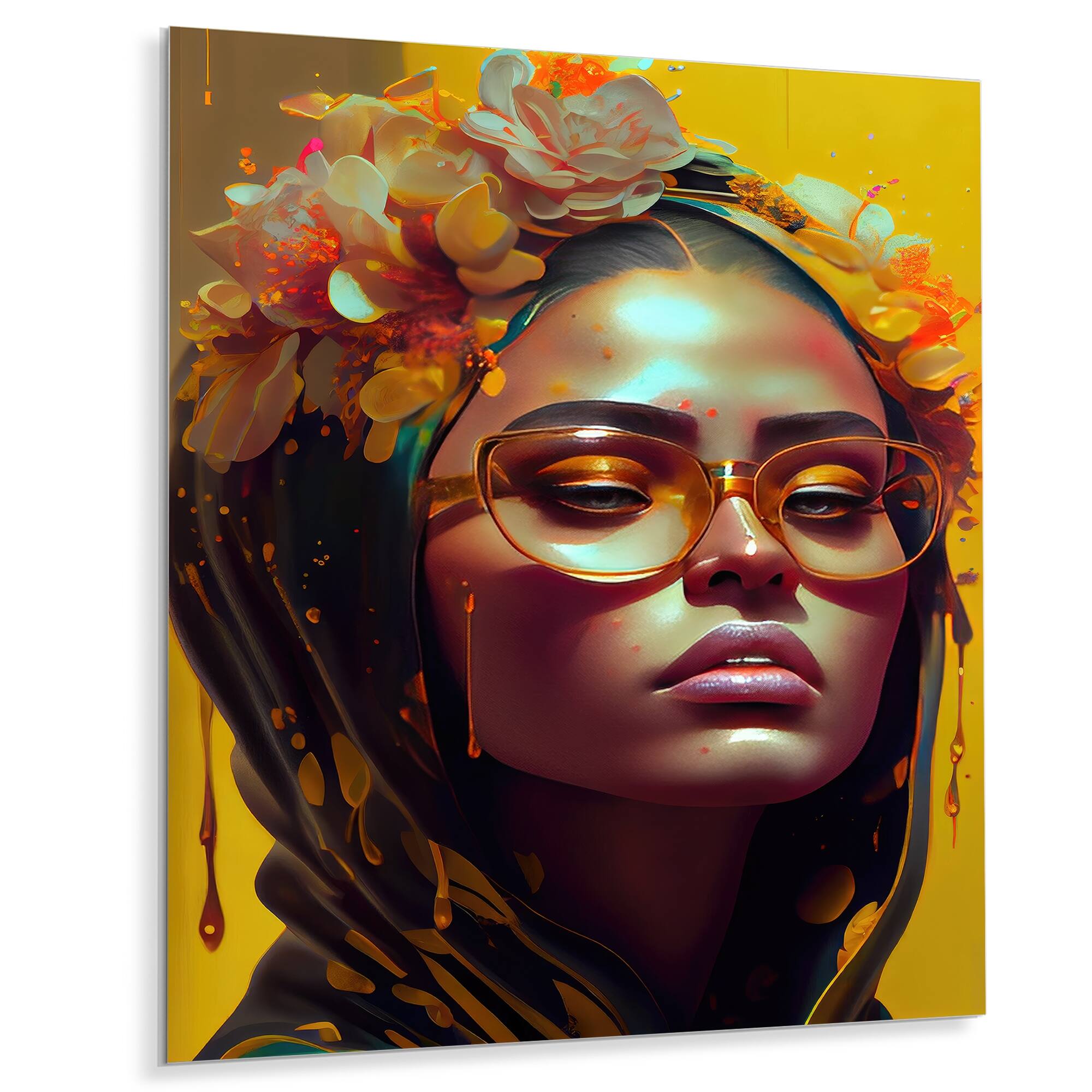 Designart 'Stylish Arabic Woman With Floral Hijab VIII' Arabic Woman