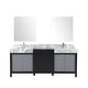 preview thumbnail 116 of 157, Lexora Zilara Bathroom Vanity Complete Set in Black and Grey with Faucet