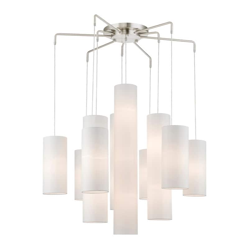 Livex Lighting 16 Light Brushed Nickel Chandelier, 42658-91 - 44.5" Dia x 43" - 140" Adj. H