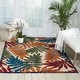 preview thumbnail 15 of 16, Nourison Aloha Leaf Print Vibrant Indoor/Outdoor Area Rug