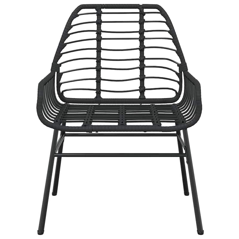 vidaXL Garden Dining Set Black - 31.5 x 31.5 x 29.1
