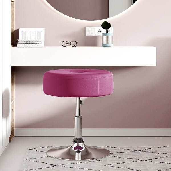 Art-Leon Round Adjustable Height Velvet Swivel Stool. Opens flyout.