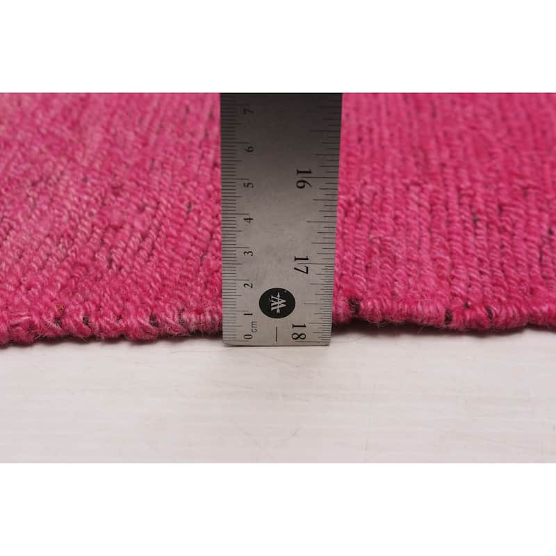 ECARPETGALLERY Flat-Weave Lahor Finest Pink Wool Tapestry Kilim - 12'11 x 13'1