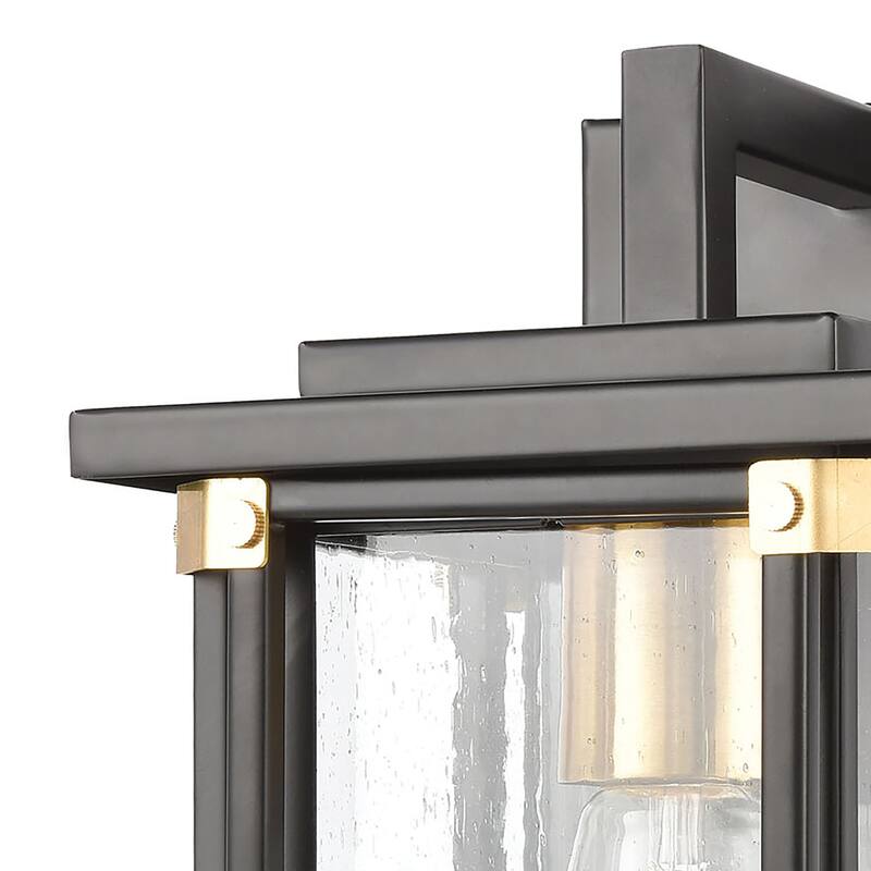 Elk Home Vincentown Matte Black With Seedy Glass 1 Light Wall Sconce