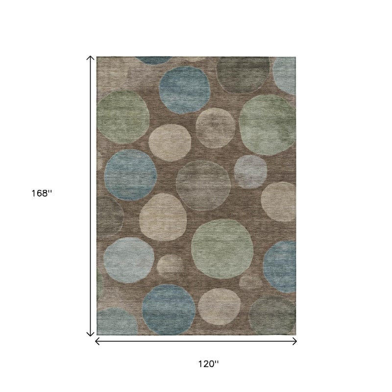 HomeRoots Geometric Transitional Rectangle Outdoor Rug