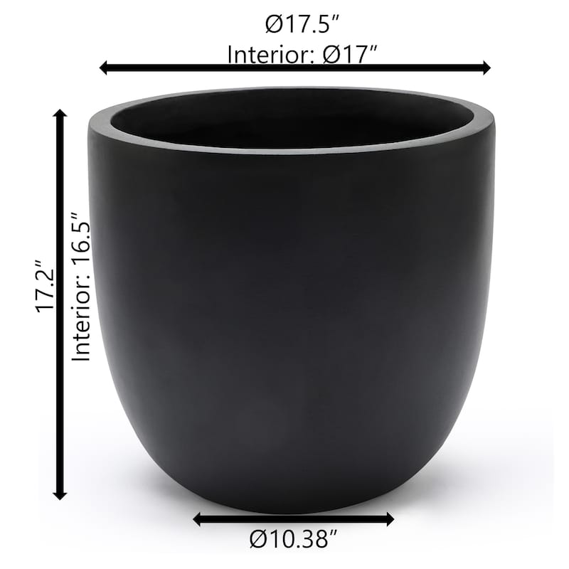 Tapered Round MgO Planter, Indoor and Outdoor