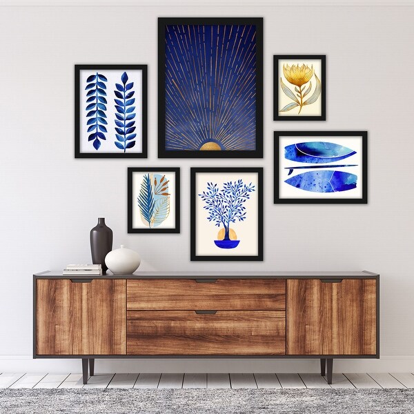 Modern Tropical Framed Gallery Wall Set - Overstock - 29802400