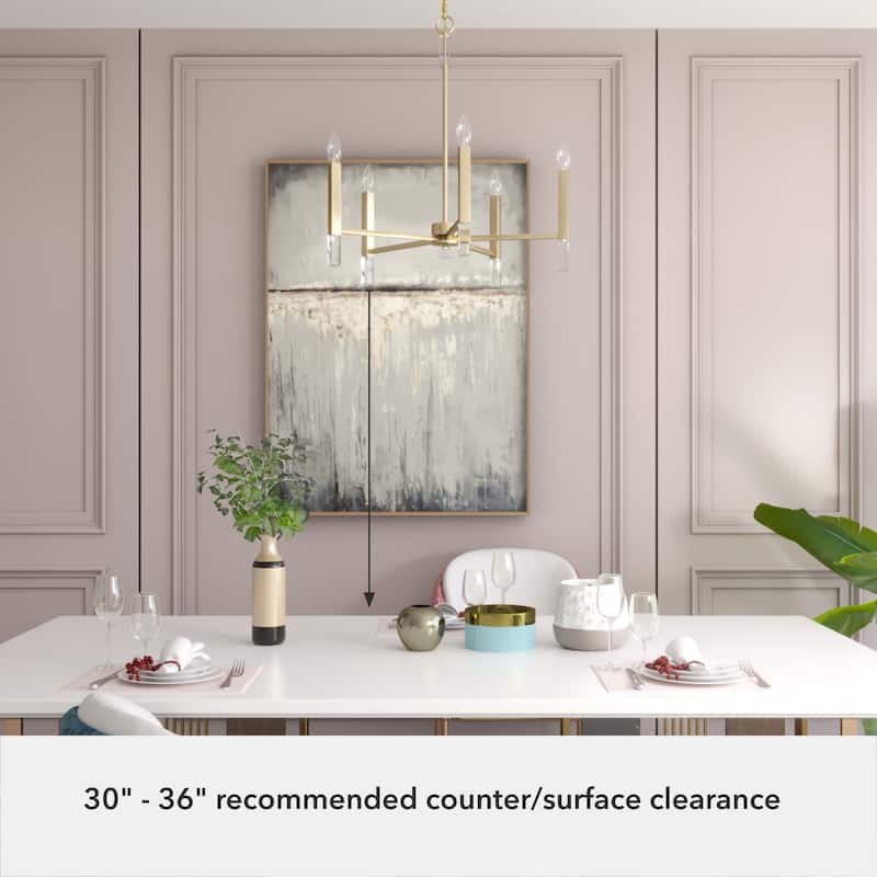 Hunter Sunjai 5-Light Chandelier - Dining Room, Foyer - Contemporary, Transitional