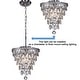 preview thumbnail 6 of 7, 3 Light Glam Crystal Tier Pendant Chandelier