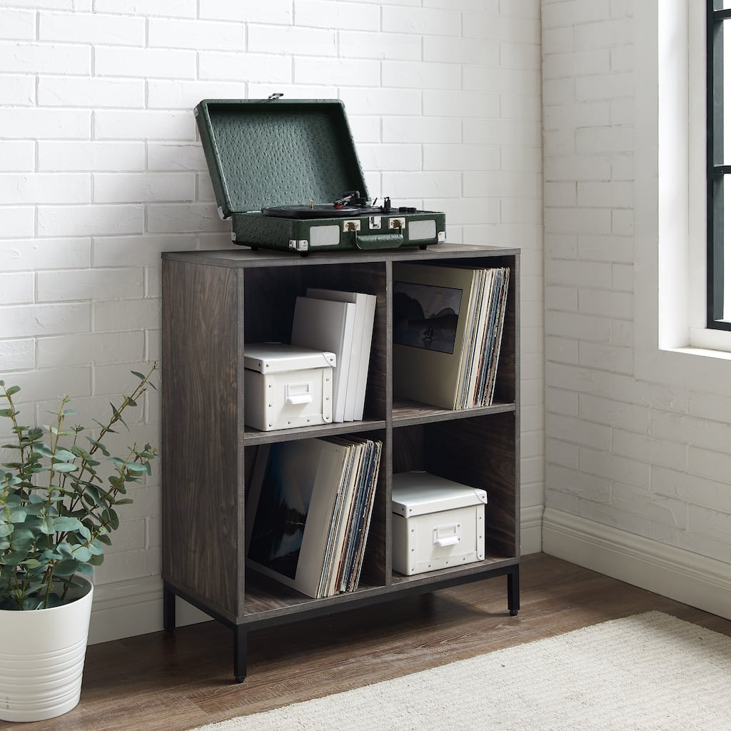 Crosley Jacobsen Record Storage Cube Bookcase - 28.5 "W x 13.5 "D x 33 "H